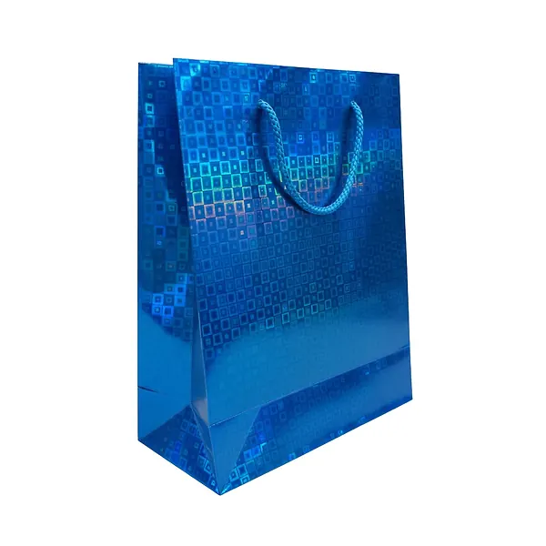 Bolsa De Regalo Holográfica Primavera M Azul