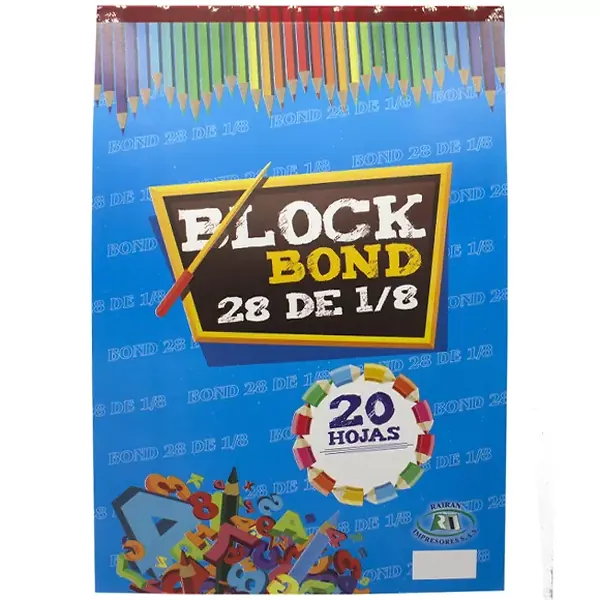 Block Bond 28 Rairan Blanco 1/8