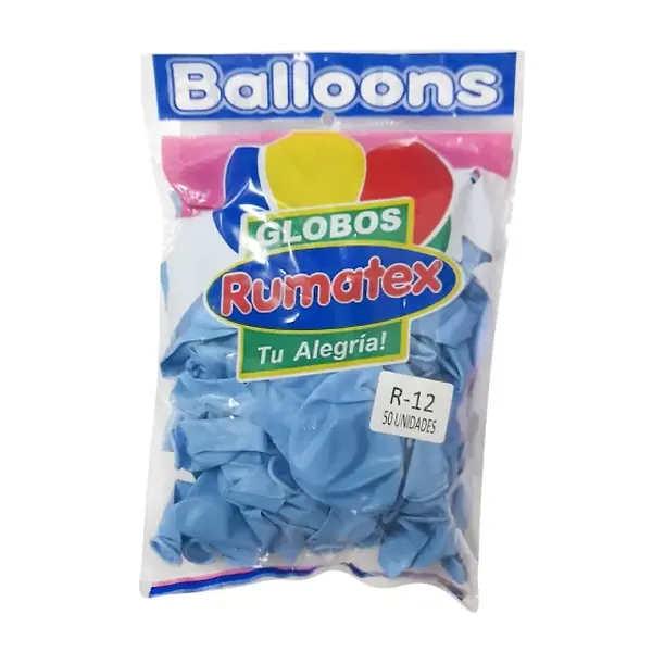 Globo Rumatex Standard R-12 Celeste 50 Und