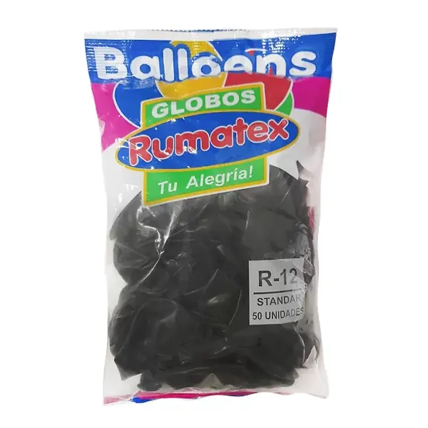 Globo Rumatex Standard R-12 Negro 50 Und