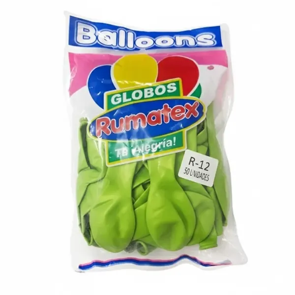Globo Rumatex Standard R-12 Verde Limon 50 Und