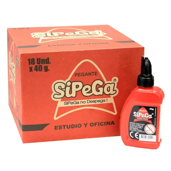 Pegante Líquido Sipega 40gr X 18