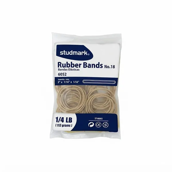 Bandas De Caucho En Bolsa Studmark 1/4 Libra No.18 Siliconado