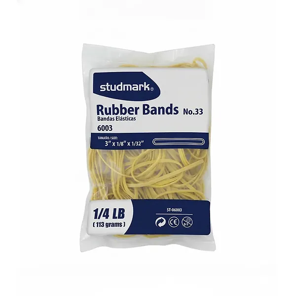 Bandas De Caucho En Bolsa Studmark 1/4 Libra No.33 Clásico