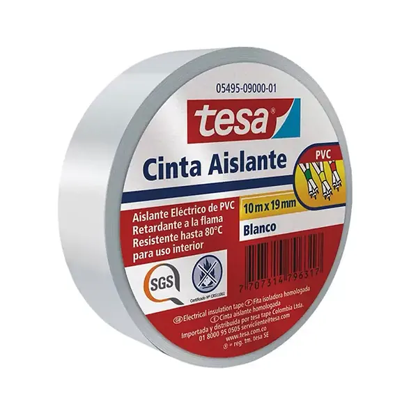 Cinta Aislante Tesa 18mm 5mts Blanca