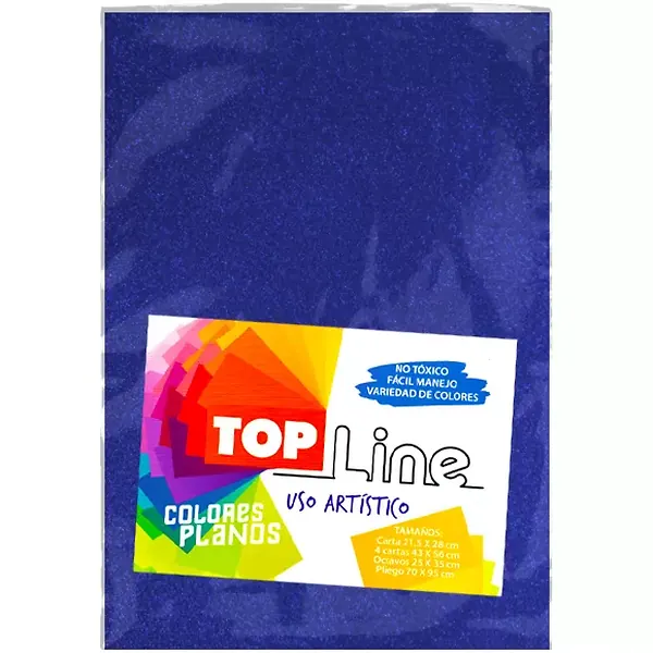 Fomi Top Line Escarchado 1/8 Azul Rey X 10