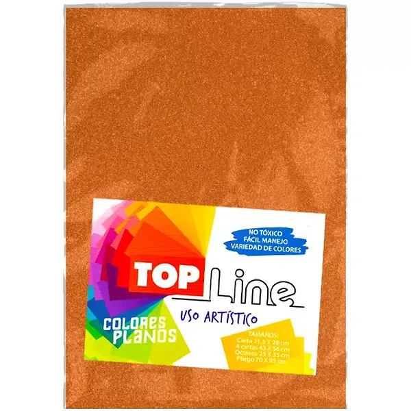 Fomi Top Line Escarchado 1/8 Naranja X 10