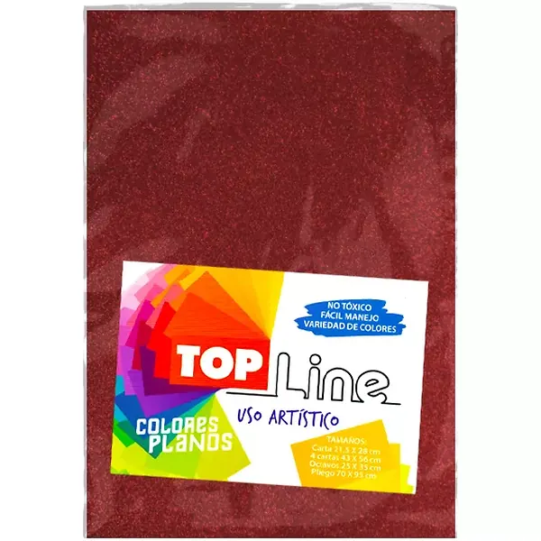 Fomi Top Line Escarchado 1/8 Rojo X 10