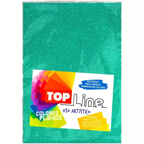 Fomi Top Line Escarchado 1/8 Turquesa X 10