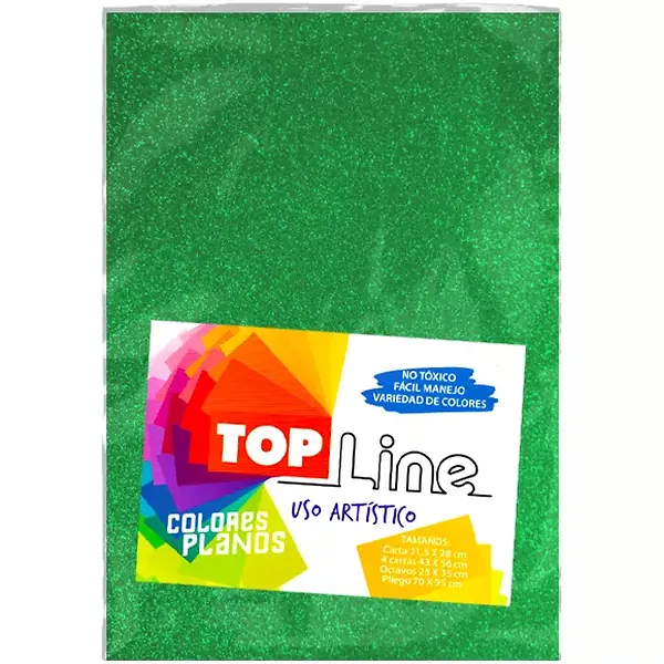 Fomi Top Line Escarchado 1/8 Verde Claro X 10