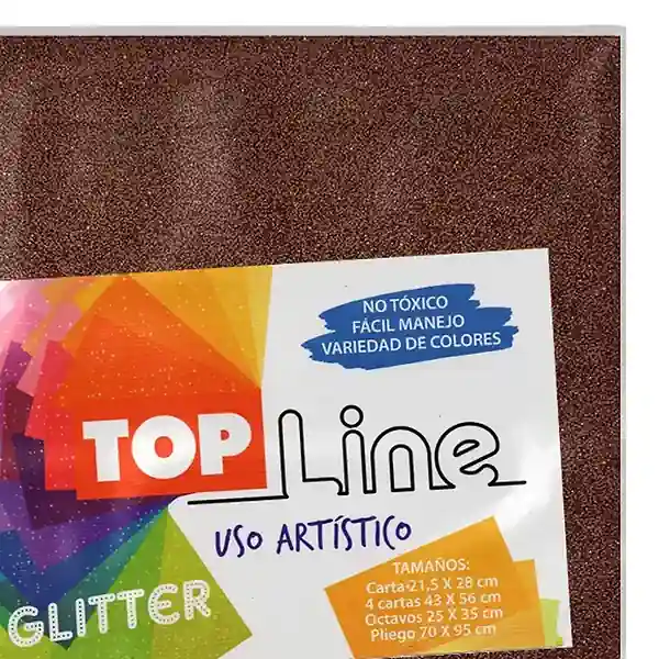 Fomi Top Line Escarchado 4 Cartas Café X 10