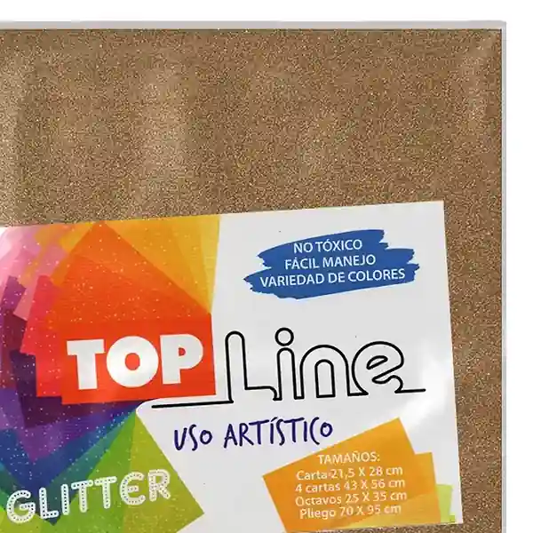 Fomi Top Line Escarchado 4 Cartas Café Claro X 10
