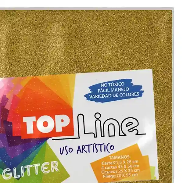 Fomi Top Line Escarchado 4 Cartas Oro X 10