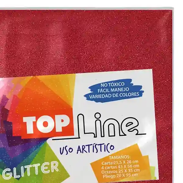 Fomi Top Line Escarchado 4 Cartas Rojo X 10