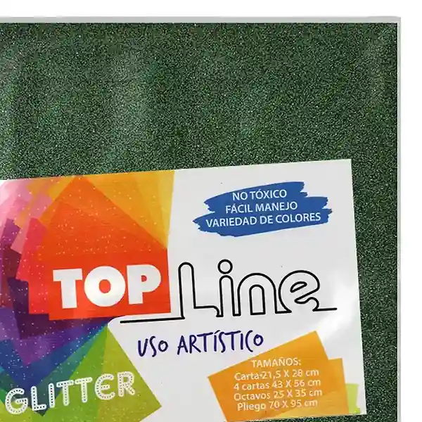 Fomi Top Line Escarchado 4 Cartas Verde X 10