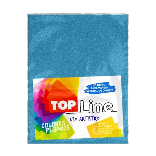 Fomi Top Line Escarchado Carta Azul Cielo X 10