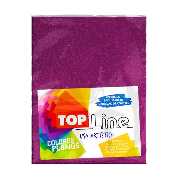 Fomi Top Line Escarchado Carta Fucsia X 10