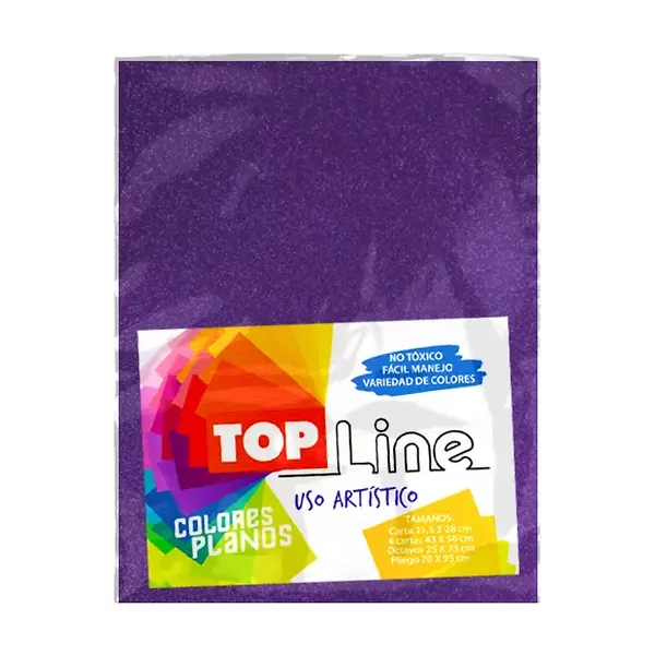 Fomi Top Line Escarchado Carta Morado X 10