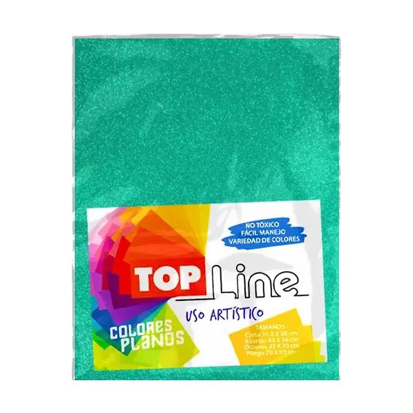 Fomi Top Line Escarchado Carta Turquesa X 10