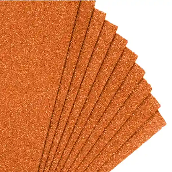 Fomi Top Line Escarchado Pliego Naranja X 10