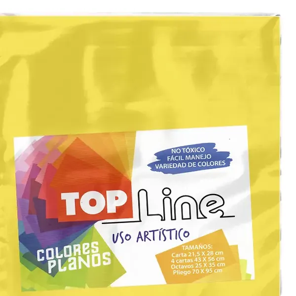 Fomi Top Line Liso 4 Cartas Amarillo Canario X 10