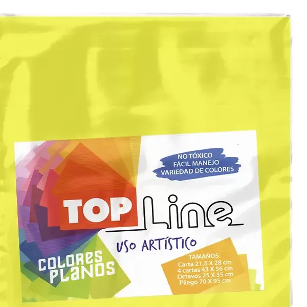 Fomi Top Line Liso 4 Cartas Amarillo Mango X 10