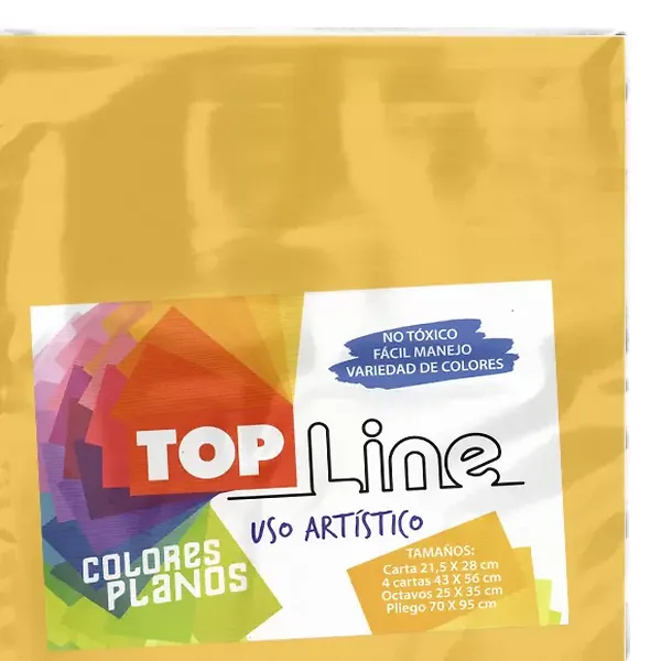 Fomi Top Line Liso 4 Cartas Amarillo Oro X 10