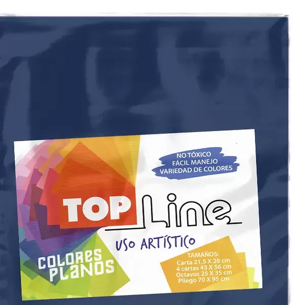Fomi Top Line Liso 4 Cartas Azul Marino X 10