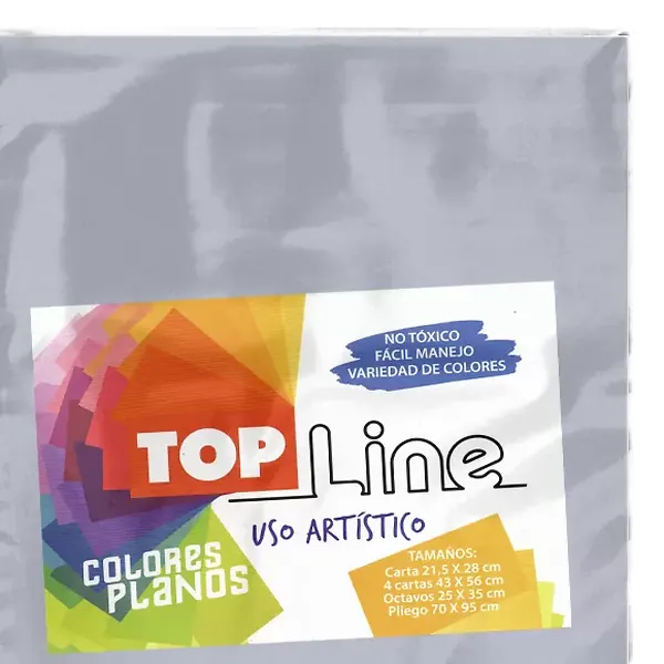 Fomi Top Line Liso 4 Cartas Gris X 10