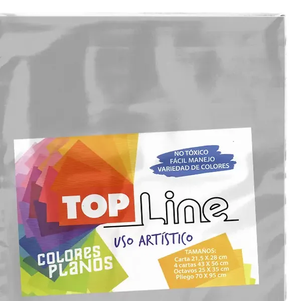 Fomi Top Line Liso 4 Cartas Gris Claro X 10