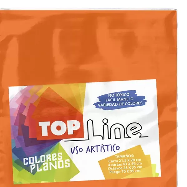 Fomi Top Line Liso 4 Cartas Naranja X 10