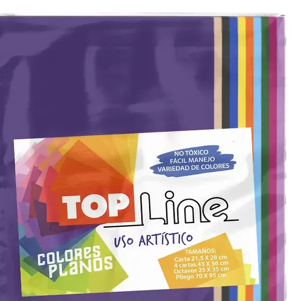 Fomi Top Line Liso 4 Cartas Multicolor X 10