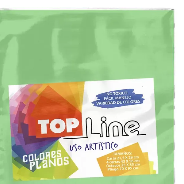 Fomi Top Line Liso 4 Cartas Verde Pistacho X 10