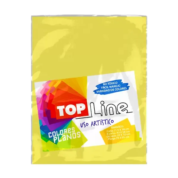 Fomi Top Line Liso Carta Amarillo Canario X 10