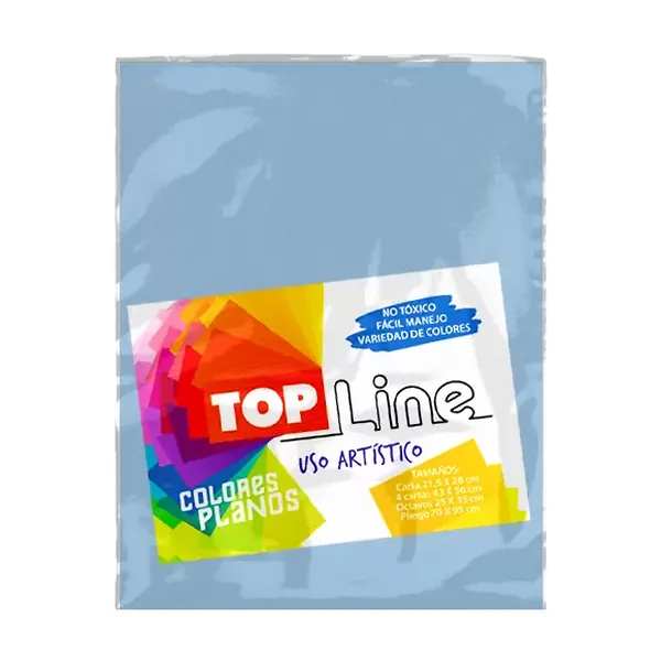 Fomi Top Line Liso Carta Azul Pastel X 10