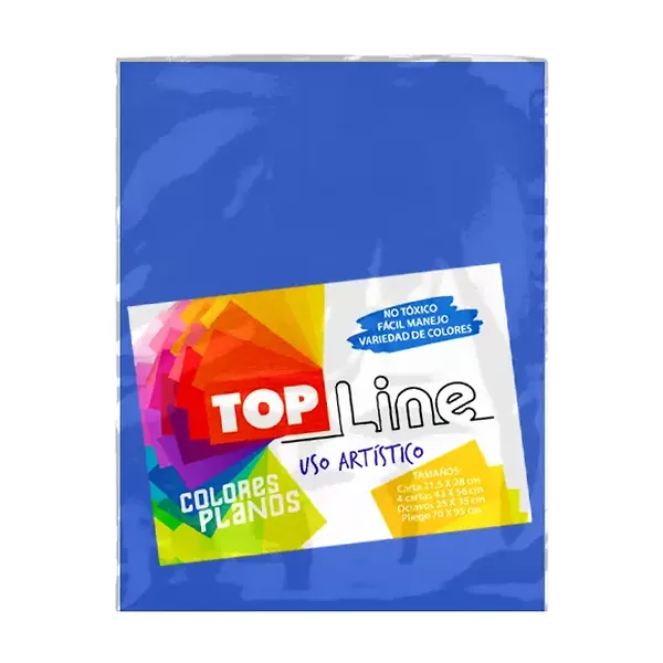 Fomi Top Line Liso Carta Azul Rey X 10