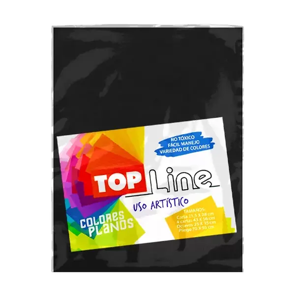 Fomi Top Line Liso Carta Negro X 10