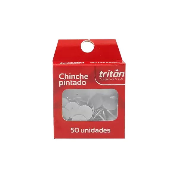 Chinche Triton Metálico Blanco X 50