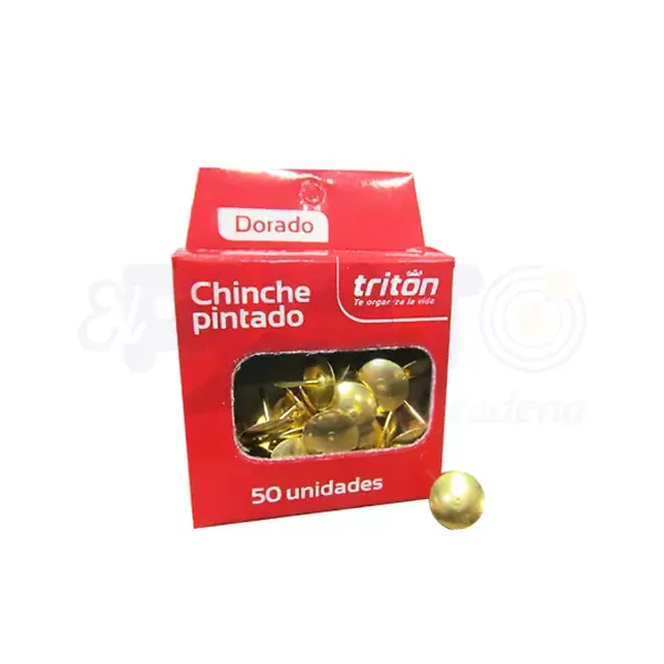 Chinche Triton Metálico Dorado X 50