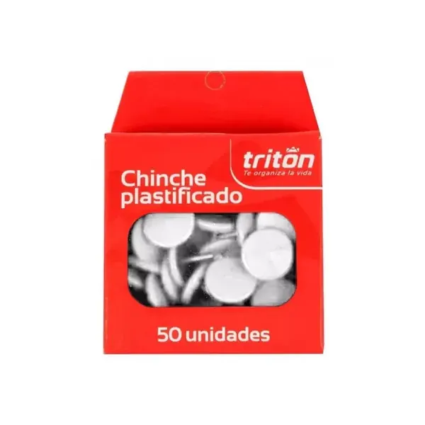 Chinche Triton Plástico Blanco 50 Und