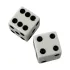 Juego de 2 dados blanco grande