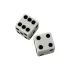 Juego de 2 dados blanco mediano